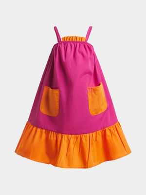 Jet Younger Girls Pink/Orange Dress