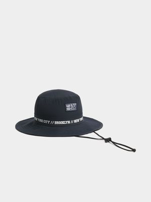 Jet Men's Navy Wide Brim Bucket Hat