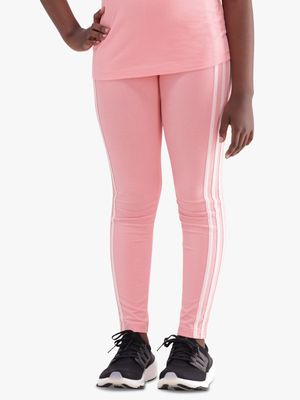 Girls adidas 3-Stripes Pink Tights