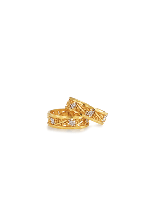 Two-Tone 9ct Yellow Gold Toe Rings