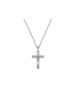 Stainless Steel Interlinked Cross Pendant