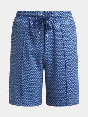 Jet Older Boys Blue Textured Shorts