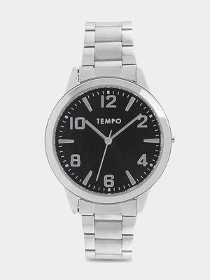 Tempo Men’s Silver Tone Bracelet Watch