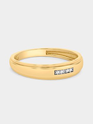 Yellow Gold Earth Grown Diamond Wedding Band