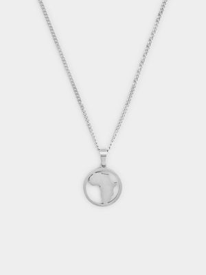 Stainless Steel Africa Circle Pendant