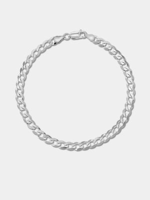 Sterling Silver Men's Curb Bracelet