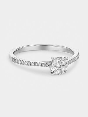 White Gold 0.25ct Diamond Women’s Illusion Solitaire Ring