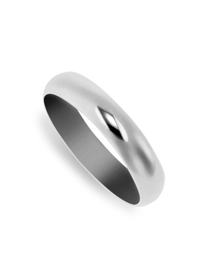 Argentium Silver Men's 4mm Plain Wedding Band