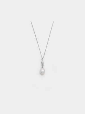 Sterling Silver Grey Freshwater Pearl Women's Pendant