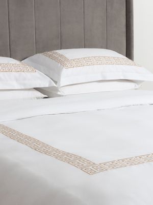 Guest House Athena Embroidered Duvet Cover Set Gold