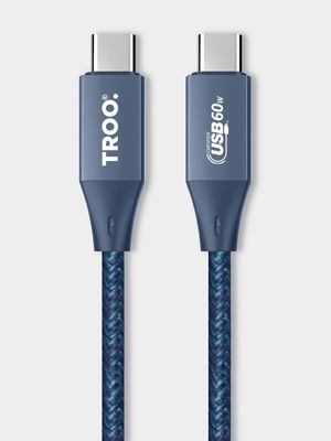 TROO Certified Fast Charge 60W TypC -TypC Braided Cable