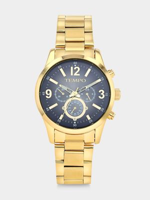 Tempo Gold Plated Brown Dial Bracelet Watch