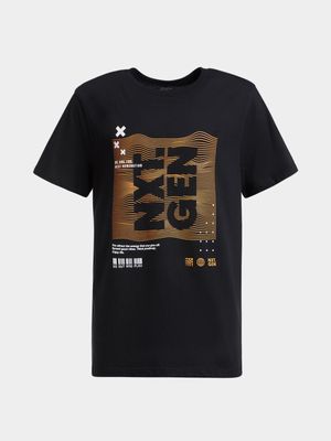 Boys TS Graphic Cotton Next Gen Black Tee