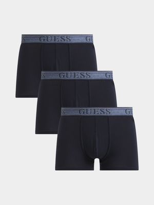 Men's Guess Blue 3 Pack Joe Boxer Trunk