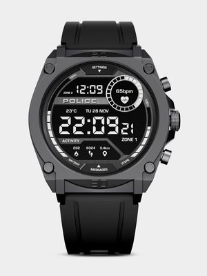 Police MY. AVATAR Gunmetal Plated  Silicone Smart Watch