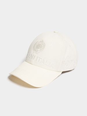 Fabiani Men's White Nylon Ribstop Cap