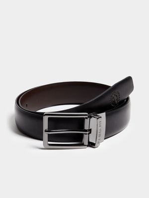 Fabiani Men's Smart Reversible Black/Brown Belt