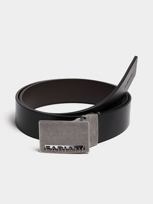 Fabiani Men's Reversible Knurling Brown/Black Belt