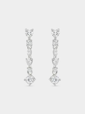 Cheté Sterling Silver Cubic Zirconia Scatter Drop Earrings