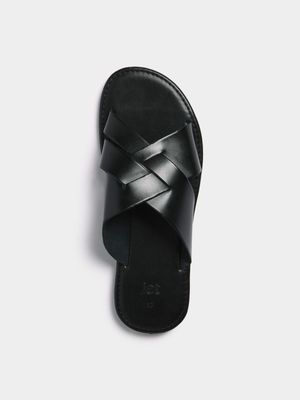 Jet Men's Black Mule Sandals