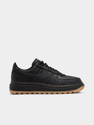 Nike Men's Air Force 1 Luxe Black/Gum Sneaker