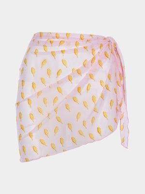 Women's Granadilla Swim Pink Mesh Wrap Skirt