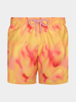 Men's Granadilla Swim Orange Flaming Tie-dye Swimshorts