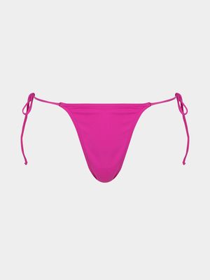 Women's Granadilla Swim Magenta Strappy Bikini Bottoms