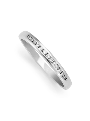 White Gold 0.13ct Diamond Channel-Set Eternity Ring