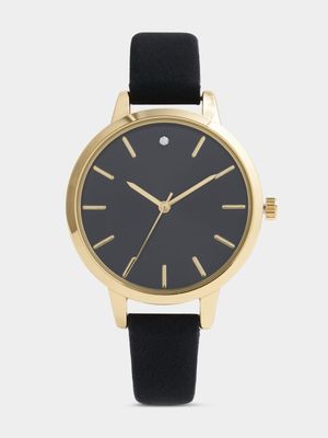 Women's Black Gold Watch