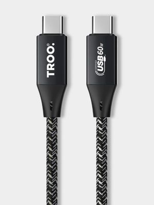 TROO Certified Fast Charge 60W TypC-TypC Braided Cable