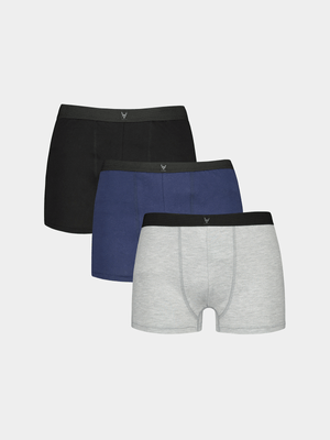 Men's 3 Pack Multi Colour Cotton Trunks