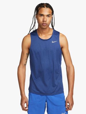 Mens Nike Dri-Fit Miler Blue Tank Top