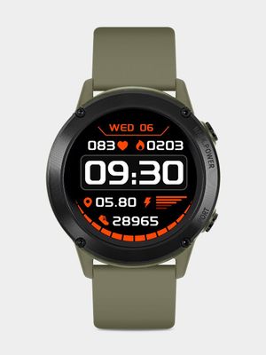 Reflex Active Series 18 Black & Green Silicone Smart Watch