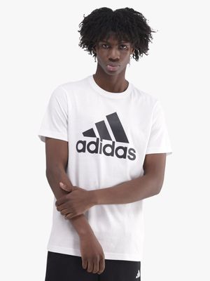 Mens adidas Big Logo SJ White/Black Tee