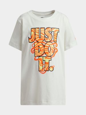 Nike Unisex Kids Just Do It Waves White T-Shirt