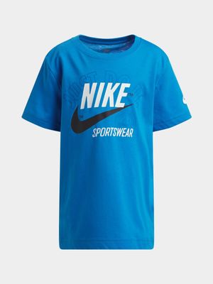 Nike Unisex Kids Retro Sportswear Blue T-Shirt