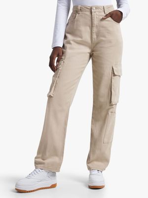 Jet Womens Stone Utility Denim Pant