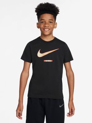 Boys Nike Nsw Swoosh Black Tee