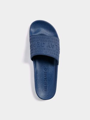 Men's Relay Jeans Repeat Print Moulded Navy Slide