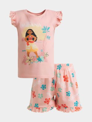 Jet Younger Girls Coral Moana Pyjama Set