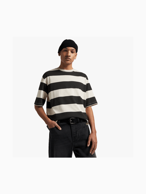 Men's Black Block Stripe Top