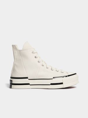 Converse Men s Chuck 70 Plus Mid White Sneaker Bash