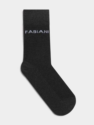 Fabiani Men's Charcoal Anklet Socks