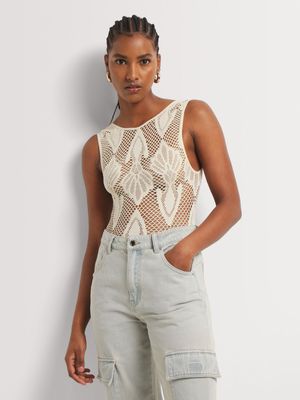 Y&G Seamless Lace Jacquard Bodysuit