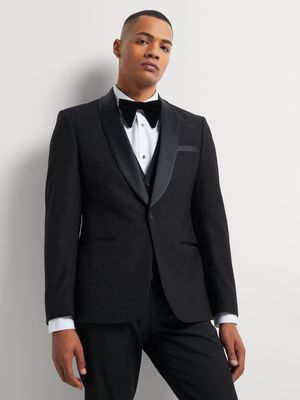 Men's Markham Slim Brocade Tux Black Suit Jacket