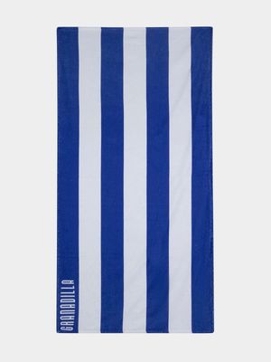 Granadilla Navy Stripe Beach Towel