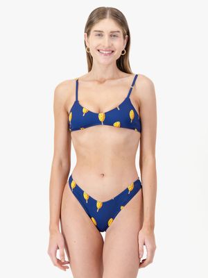 Women's Granadilla Swim Blue Ali Cat Bikini Top