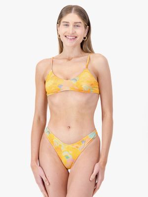 Women's Granadilla Swim Orange Ali Cat Bikini Top