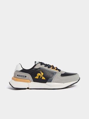 Mens Le Coq Sportif Riviera Charcoal/Grey/Yellow Sneakers